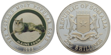Somalia 250 Schilling 1998 - Maine Coon
